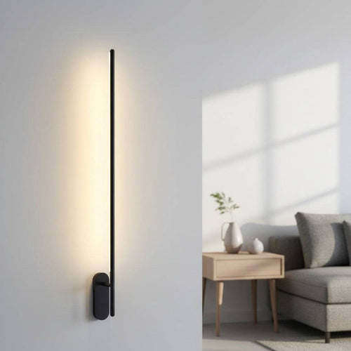 Black interior wall light  used in a modern home