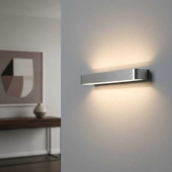 Silver up and down interior wall sconce