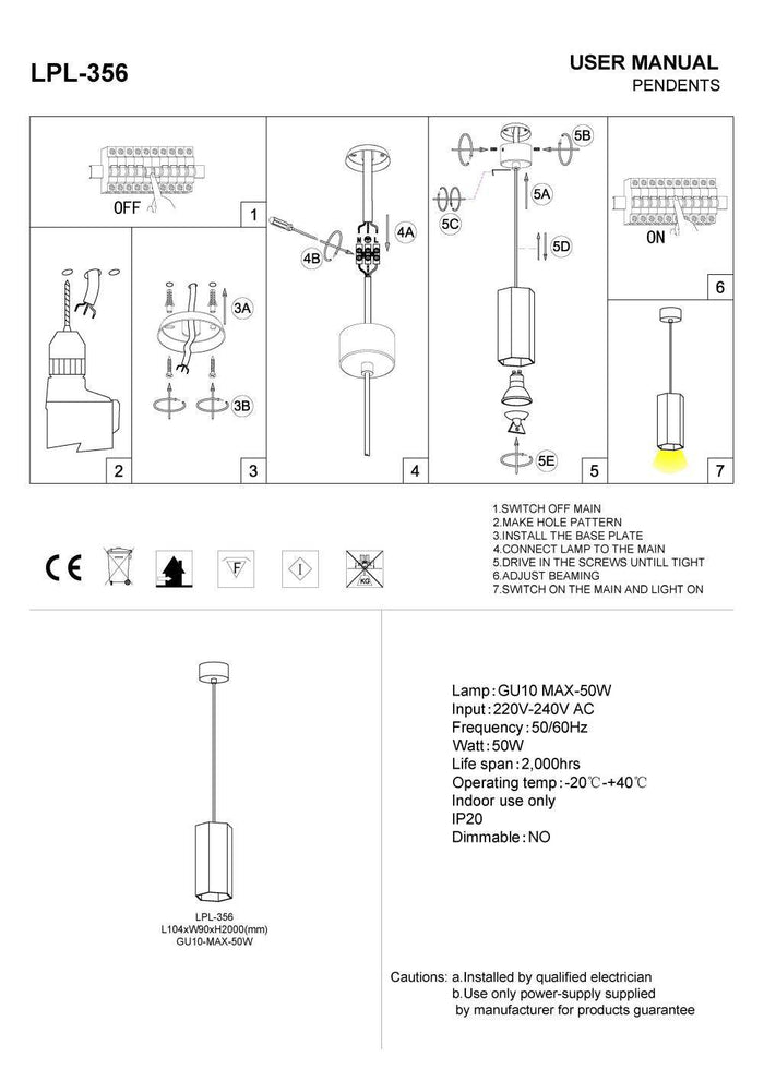 Black pendant light fitting installation guide