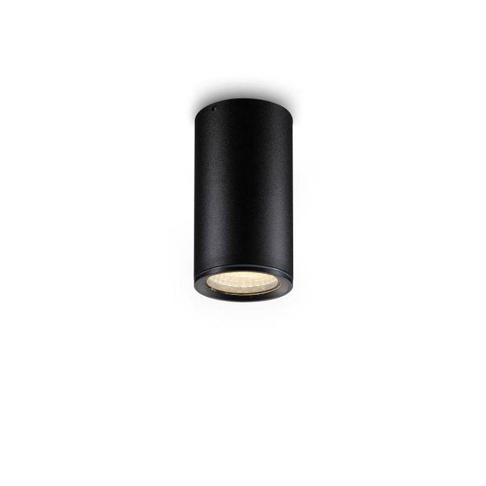 5 Watt Round Black Surface Mount Soffit Light  on a white background