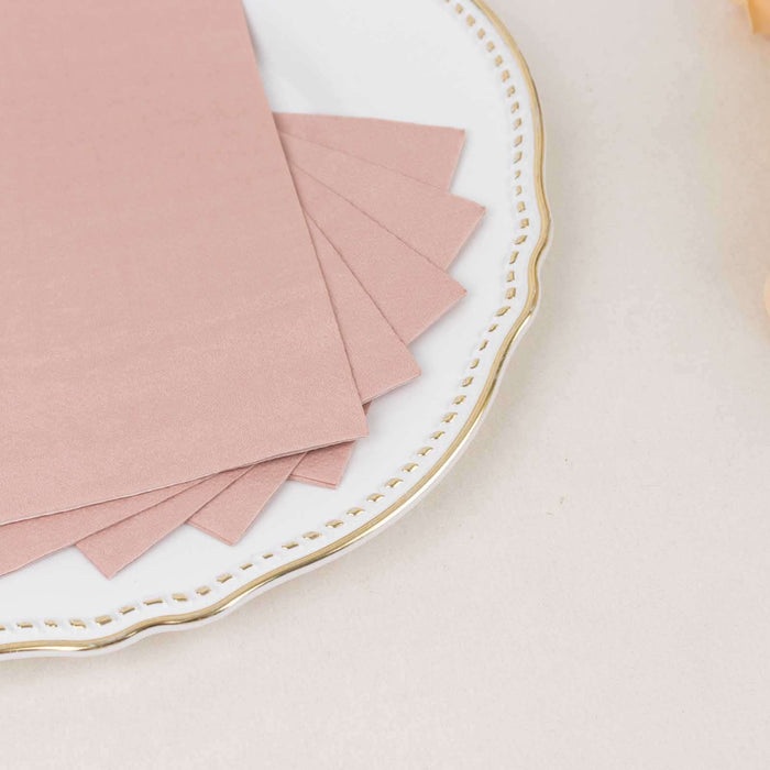 Pink paper sheets arranged on an elegant plate.
