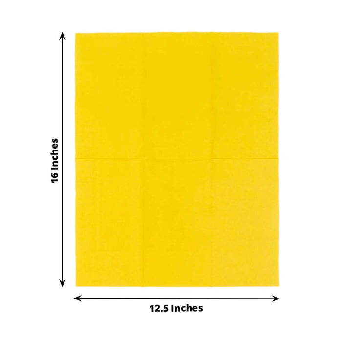 Yellow paper sheet, 16x12.5 inches, ideal for crafts and projects.
