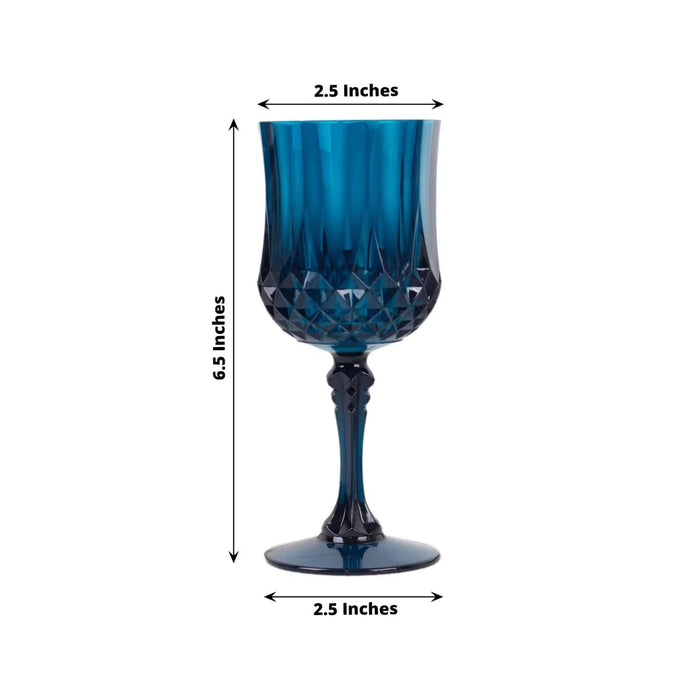 Blue decorative glass with geometric design, 2.5x6.5 inches.