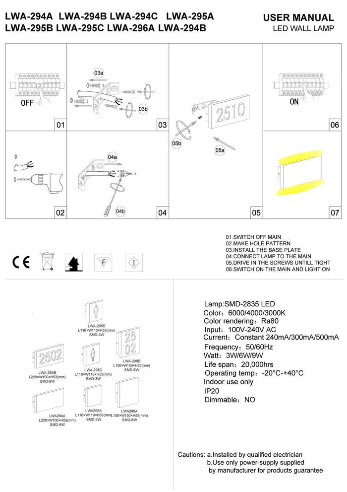 backlit hotel room number sign installation guide