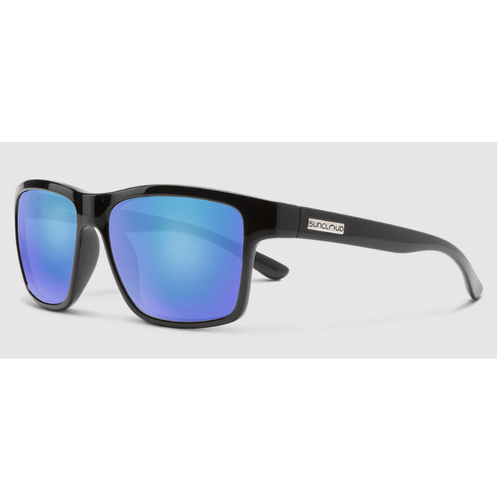 Suncloud Optics A-Team Black + Polarized Blue Mirror Lens