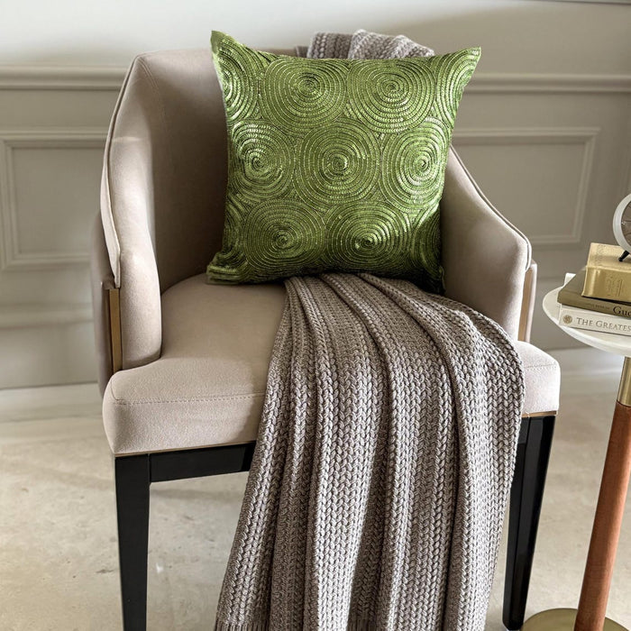 A Touch Of Envy - Green Art Silk Throw Pillow Cover