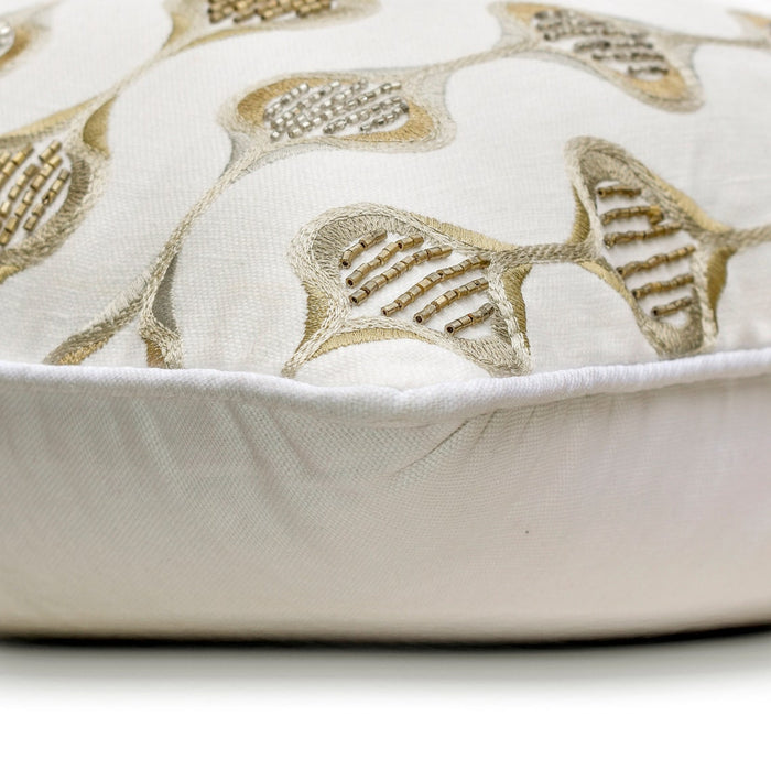Abhinoor - White Cotton Decorative Euro Sham