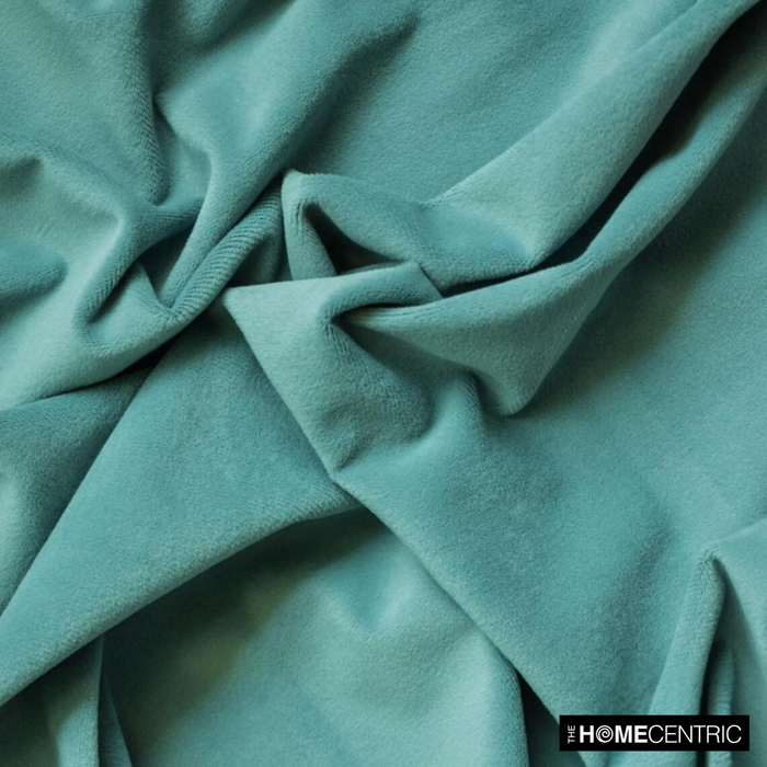 Aqua Green High Quality Plush Velvet Fabric by the Yard