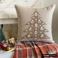 Auric Tree - Gold Linen Decorative Throw  Pillow Cover