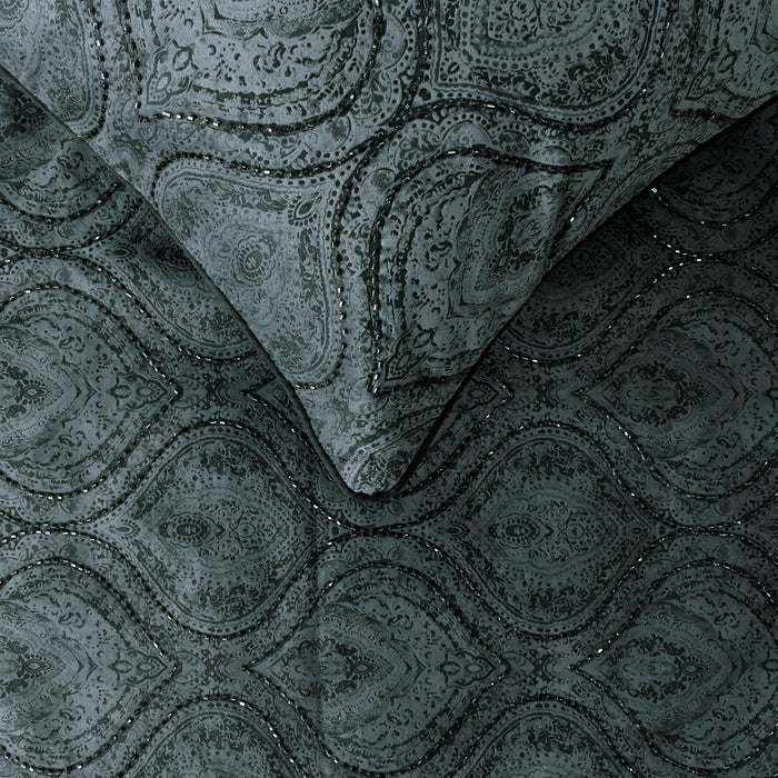 Beatrice - Suede Gray Decorative Bed Runner and Pillow Cover