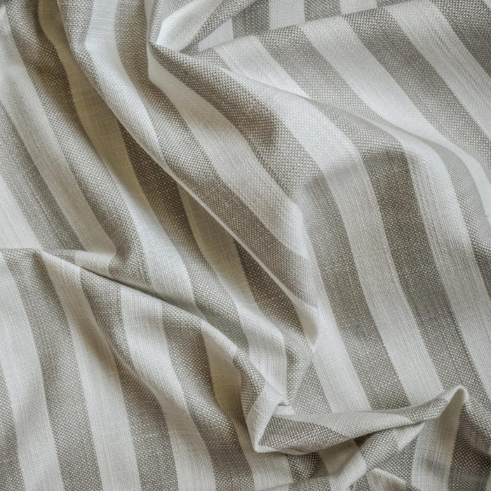 Beige Gingham Stripes Cotton Fabric