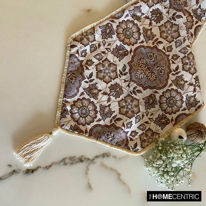 Beige Velvet Decorative Table Runner - Cider Florals