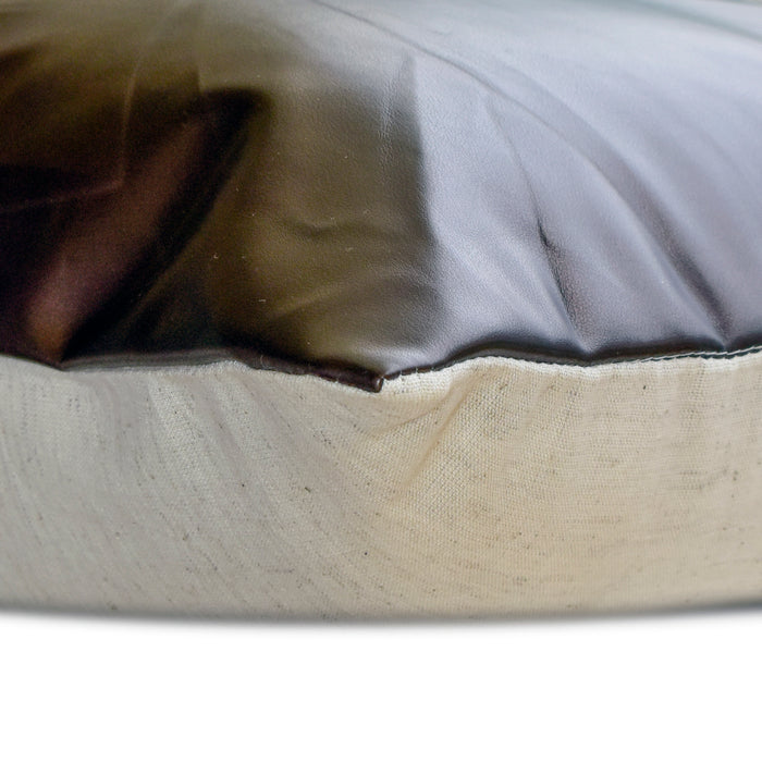 Better Half Choco - Brown Faux Leather Decorative Euro Sham