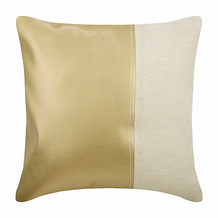 Better Half Choco - Brown Faux Leather Decorative Euro Sham