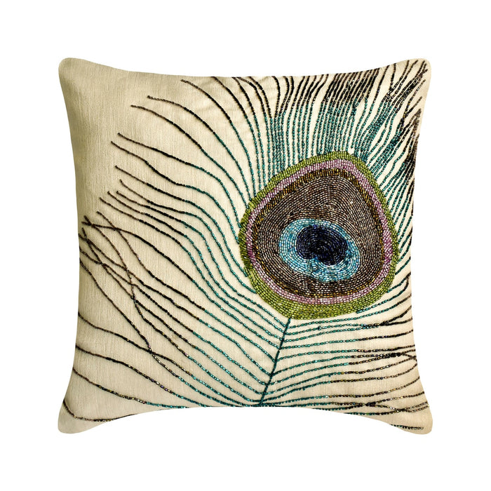 Bird Of Juno - Blue Velvet Throw Pillow Cover