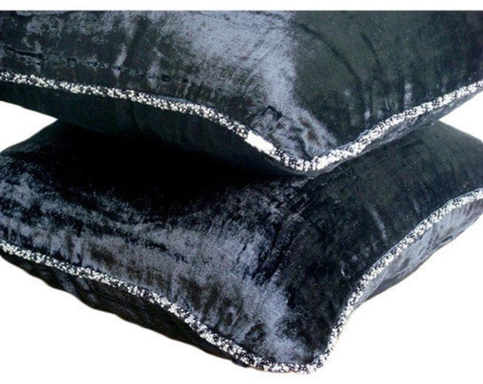 Black Shimmer Euro Sham