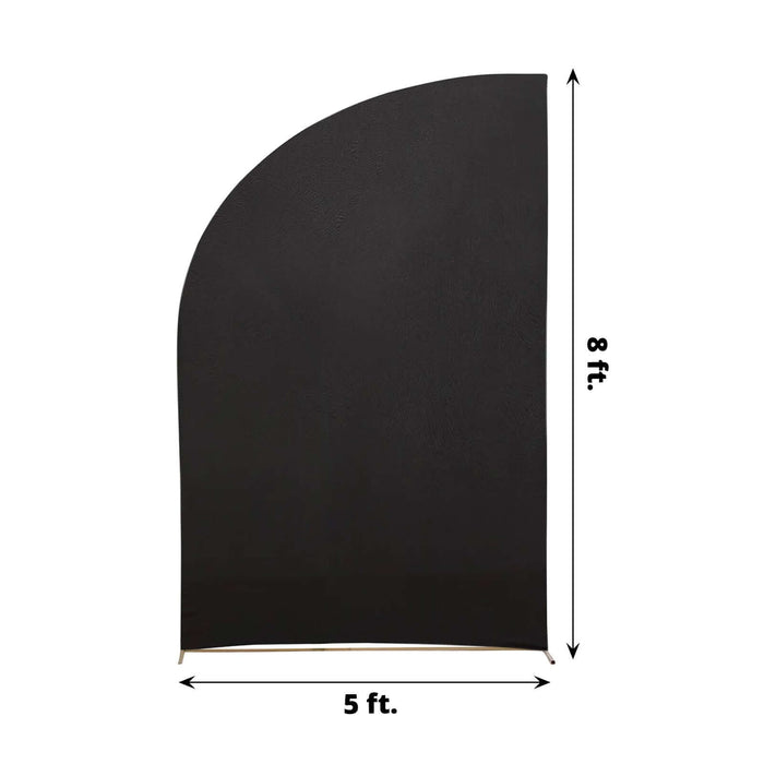 Black curved backdrop, 5 ft x 8 ft, ideal for photography and events.