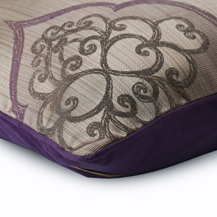 Blue Damask Galore - Blue Jacquard Weave Throw Pillow Cover