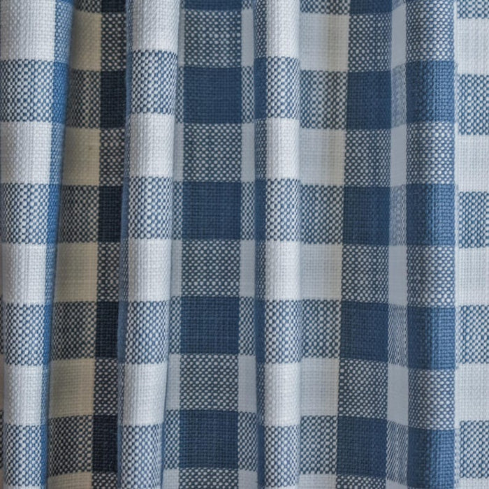 Blue Gingham Checks Cotton Fabric