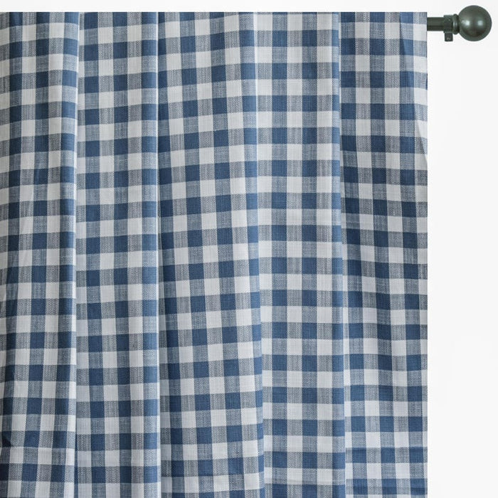Blue Gingham Checks Cotton Fabric