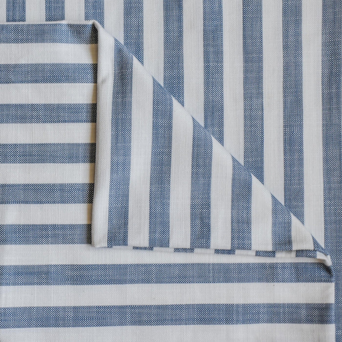 Blue Gingham Stripes Cotton Fabric