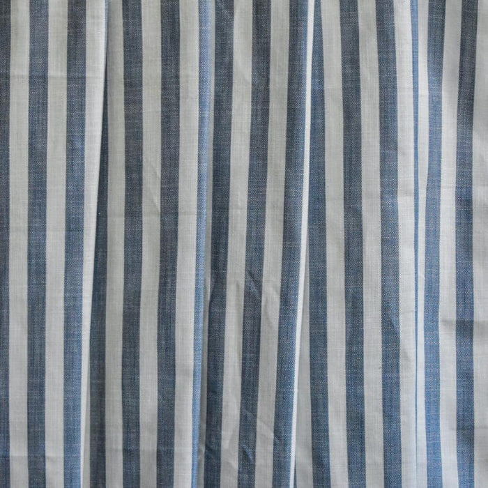 Blue Gingham Stripes Cotton Fabric