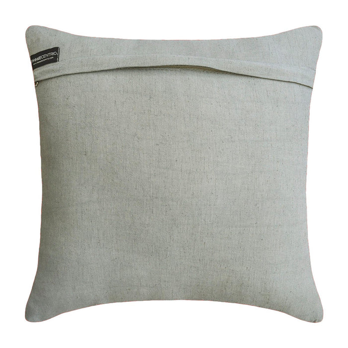Blue Jacquard Throw Pillow Cover - Frozen Woods