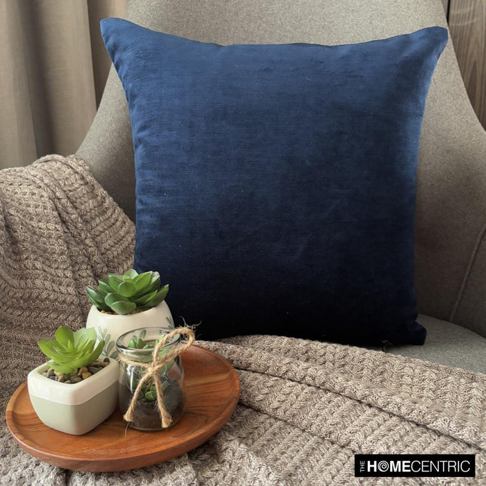 Velvet Blue Jules Throw Pillow Cover
