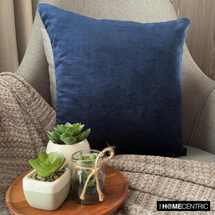 Velvet Blue Jules Throw Pillow Cover