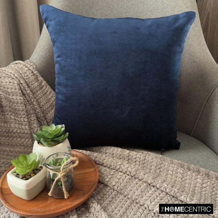 Velvet Blue Jules Throw Pillow Cover