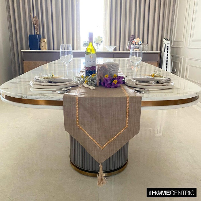 Bohemian Beauty - Beige Jute Decorative Table Runner