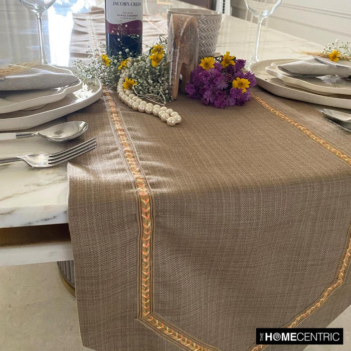 Bohemian Beauty - Beige Jute Decorative Table Runner