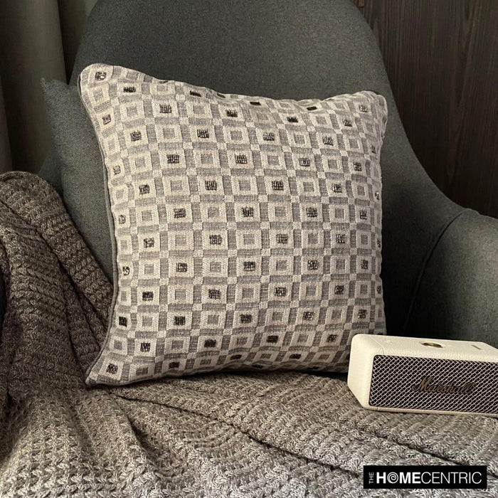 Brickwork - Grey Velvet Decorative Euro Sham