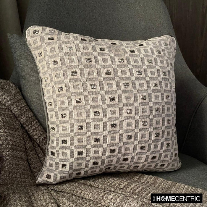 Brickwork - Grey Velvet Decorative Euro Sham