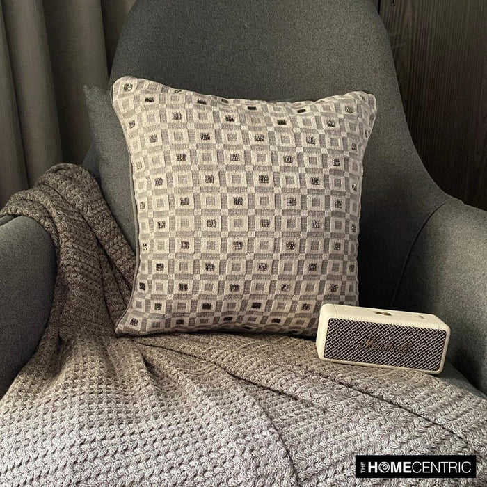 Brickwork - Grey Velvet Decorative Euro Sham