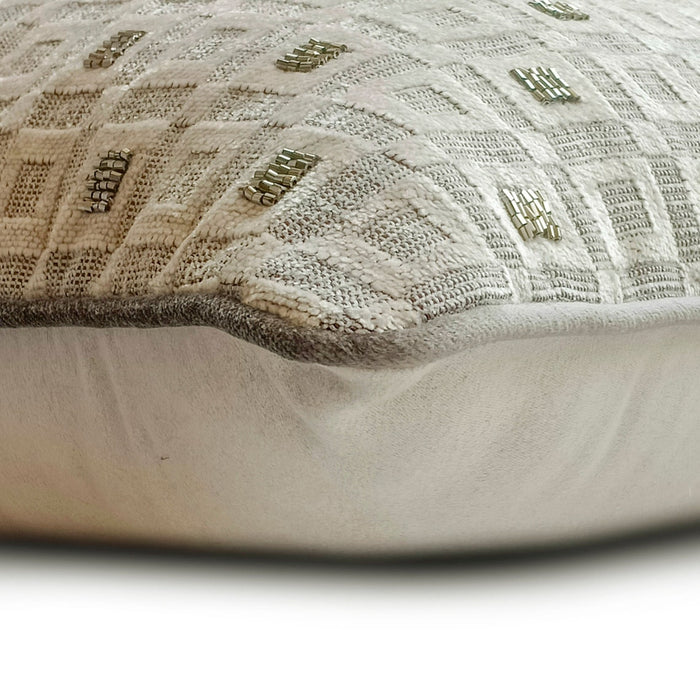 Brickwork - Grey Velvet Decorative Euro Sham