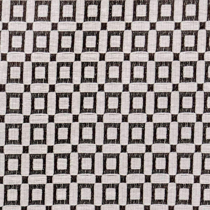 Brown Blocks Jacquard Velvet Geometric Curtain Panels