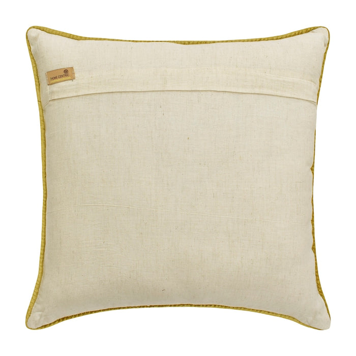 Chartreuse Flowery Decorative Euro Sham
