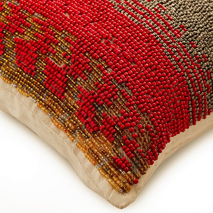 Cherry Commet - Red Art Silk Throw Pillow Cover