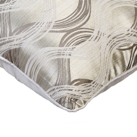 Cloud Illusions - Blue Jacquard Silk Throw Pillow Cover