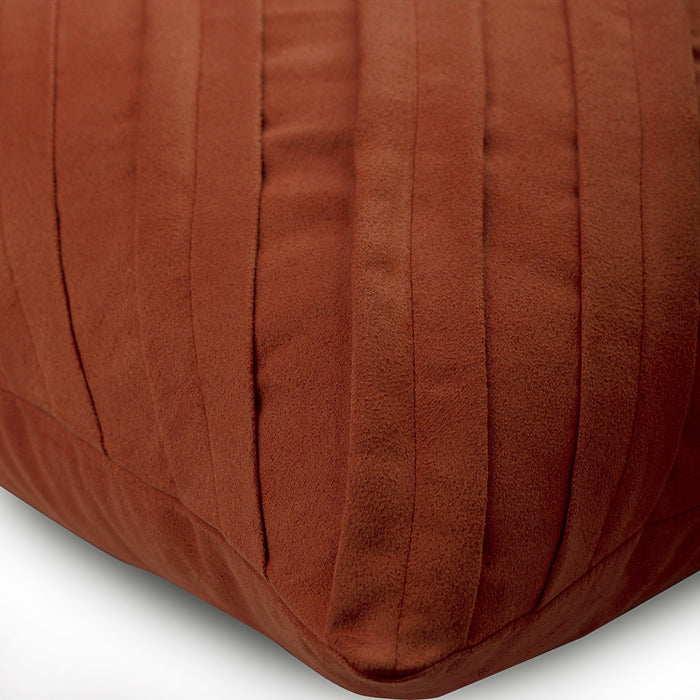 Contemporary Rust - Rust Faux Suede Decorative Euro Sham