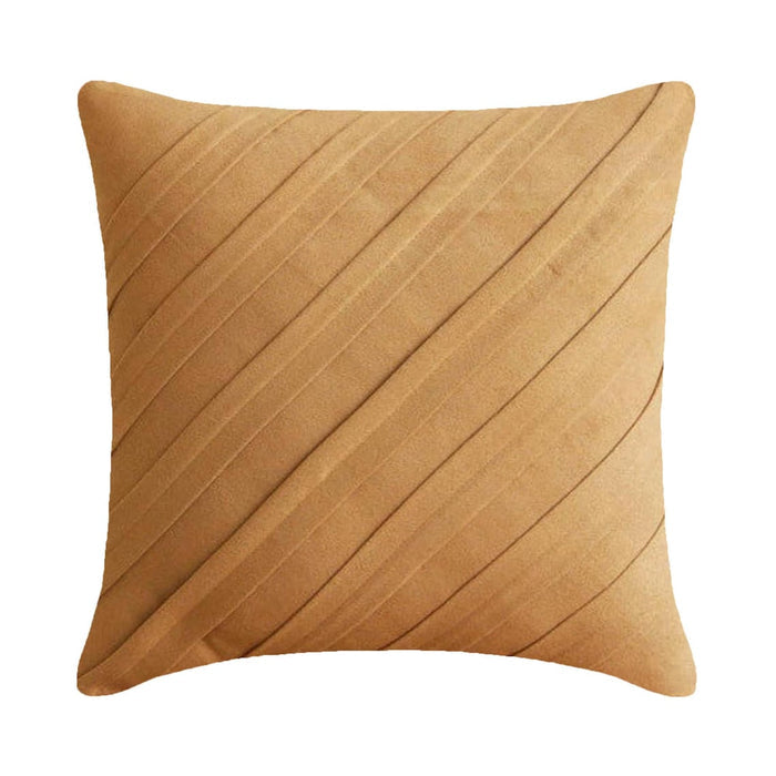 Contemporary Tan - Tan Beige Faux Suede Decorative Euro Sham