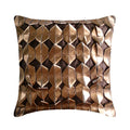 Copper Age - Brown Faux Leather Decorative Euro Sham