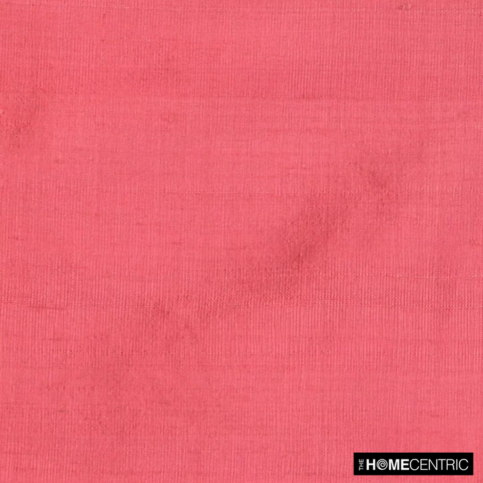 Coral Pink 100% Pure Silk Dupioni Fabric By The Yard
