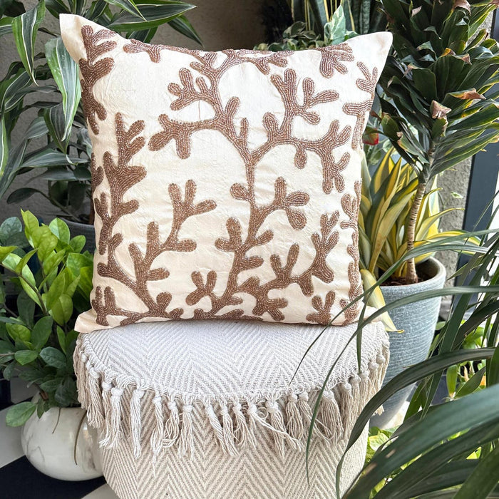 Coral Shine - Gold Art Silk Decorative Euro Sham