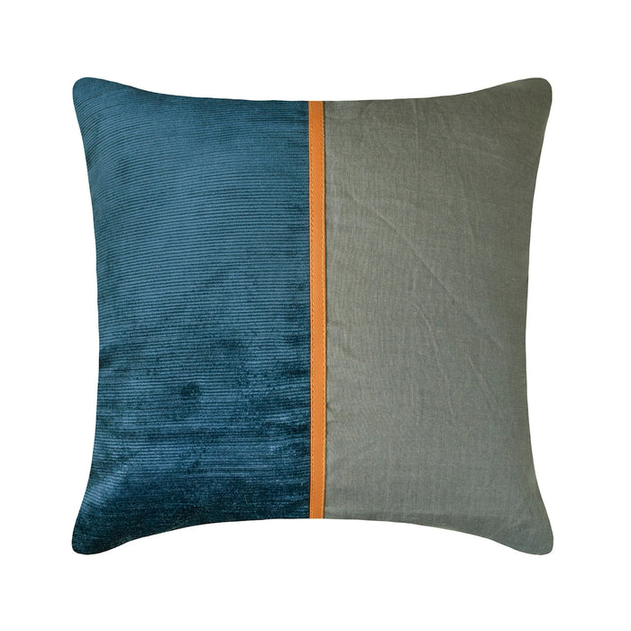 Cozy Cord Blue Throw Pillow Cover