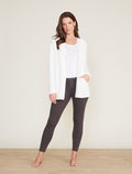 CozyChic Ultra Lite Hooded Cardi -Pearl
