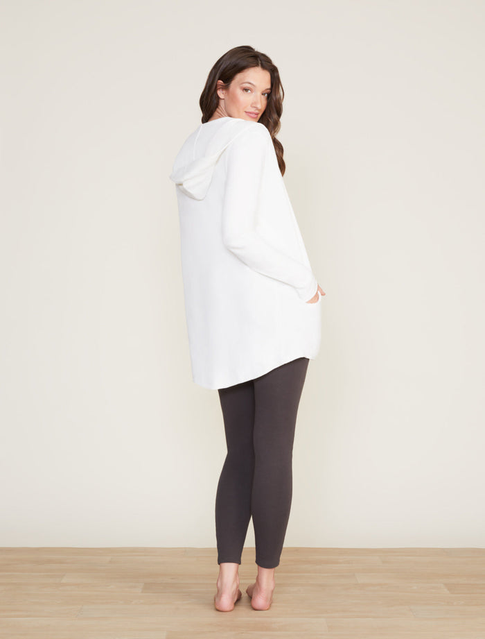CozyChic Ultra Lite Hooded Cardi -Pearl