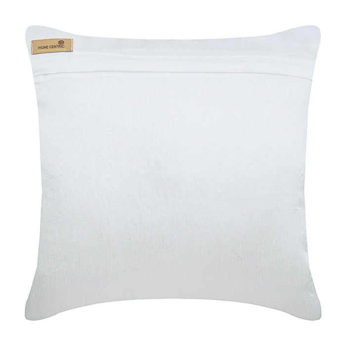 Crystal Willow - White Art Silk Throw Pillow Cover
