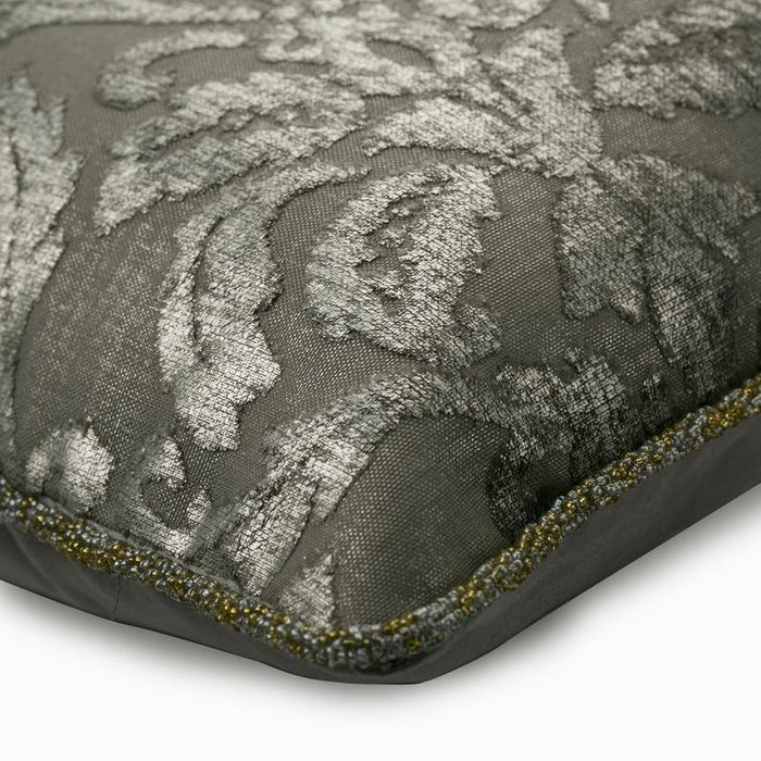 Damask Glitterati Silver Decorative Euro Sham
